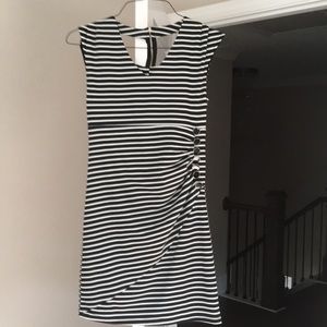 P Luca striped fitted dress.